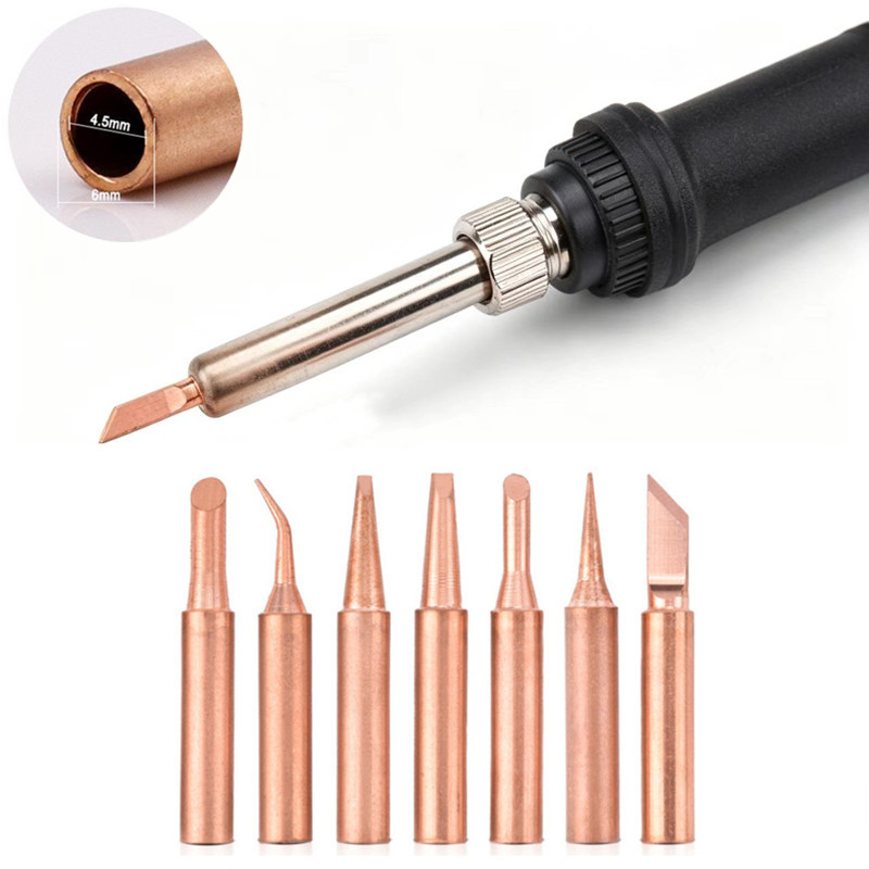 5Pcs Pure Copper Soldering Iro - огляд і ціна Diy Electronics Bench
