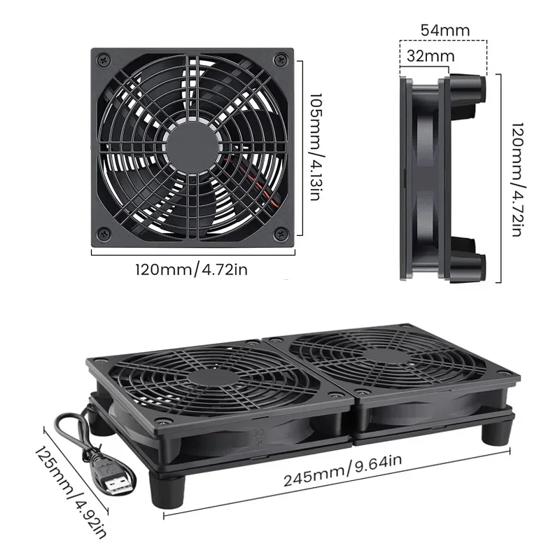 Router Cooling Fan High Airflo - огляд і ціна Diy Electronics Case