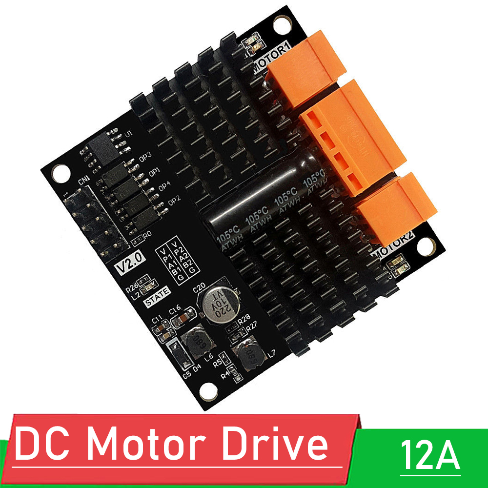 12V 24V 12A Dual Channel DC Br - огляд і ціна L298N Motor Driver