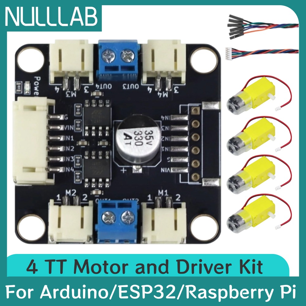 4 TT Motor and Driver Kit 4 DC - огляд і ціна L298N Motor Driver