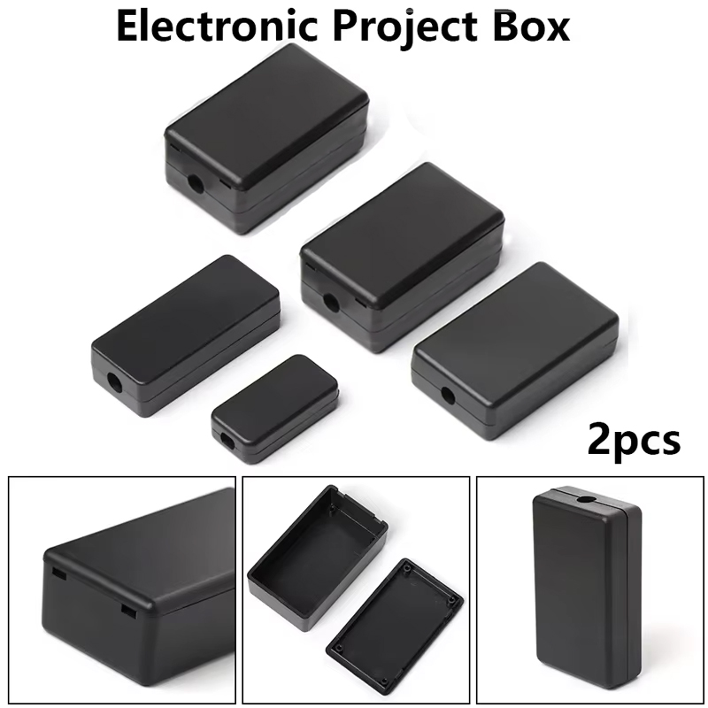 2PCS Plastic Waterproof Black  - огляд і ціна Diy Box Electronics Mall