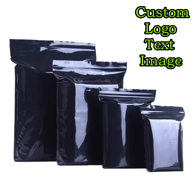 100PCS Black PE Plastic Ziploc - огляд і ціна Diy Electronics Logo