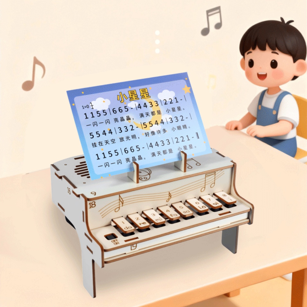 DIY Wooden Electronic Piano Mo - огляд і ціна Diy Electronics Kids
