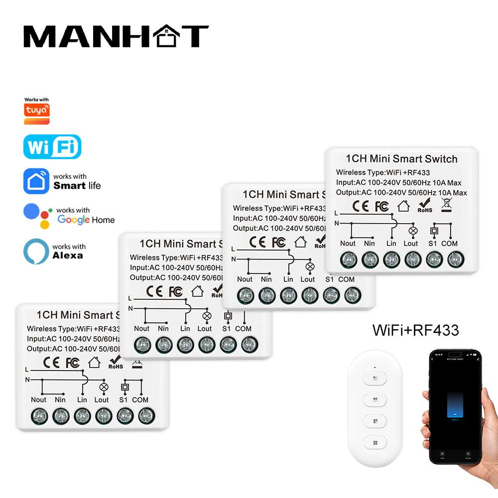 10A Mini WIFI Smart Switch RF4 - огляд і ціна Rf 433Mhz Module