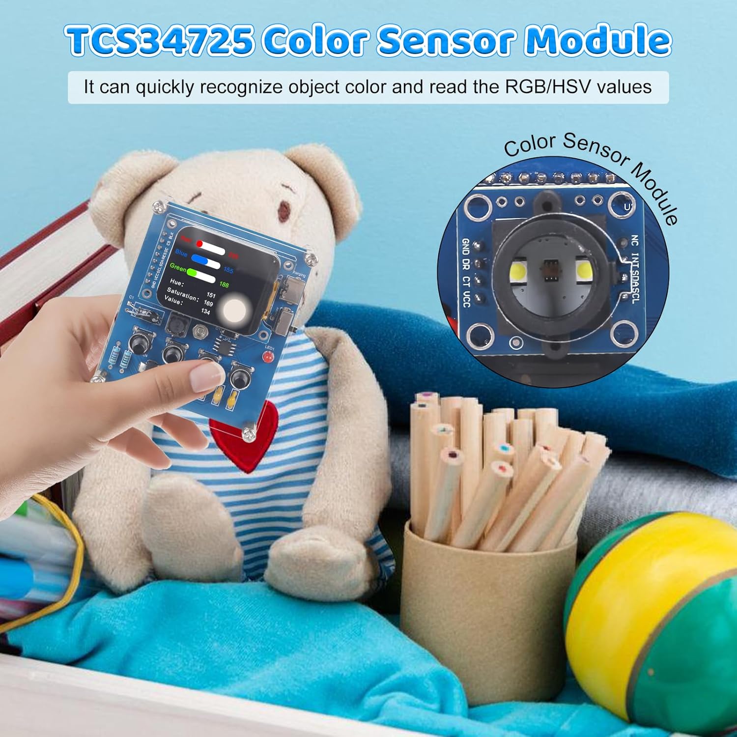 DIY Color Recognition Solderin - огляд і ціна Diy Electronics Kids